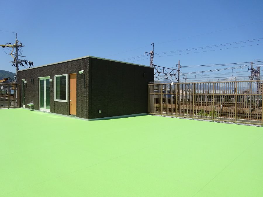 HOPPA石山駅の専用テラスですよ♪